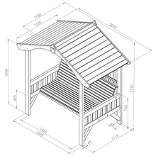 Load image into Gallery viewer, Burghley Arbour 2.07m x 1.16m x 2.07m