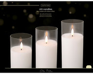 LED Wick Candle White 17.5cm