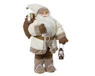 Santa with Bag and Lantern 45cm