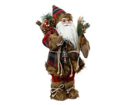 Santa with Skis and Lantern 45cm