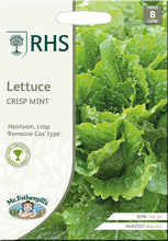 Load image into Gallery viewer, RHS LETTUCE Crisp Mint
