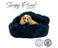 Plush Cove Navy Dog Bed 70cm
