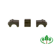 Pot Feet Green Glazed Pack 3 Large