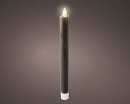 LED Waving Dinner Candle Grey 24cm