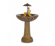 Duck Family Fountain - Solar Water Feature