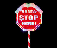 1.1m Santa Stop Here Sign