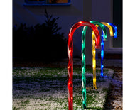Set of four LED Candy Canes - Multicoloured